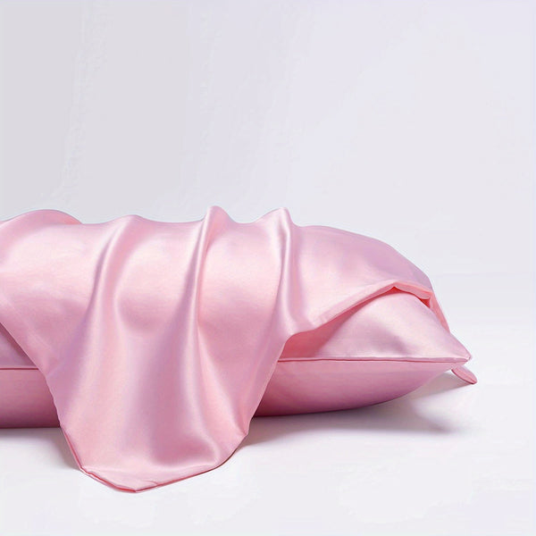 Satijnen kussensloop Roze 60 x 70 cm hoofdkussen formaat - Satin pillow case / Zijdezachte kussensloop van satijn