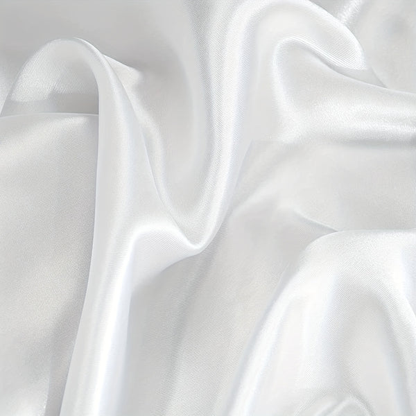 Satijnen kussensloop Wit 60 x 70 cm hoofdkussen formaat - Satin pillow case / Zijdezachte kussensloop van satijn