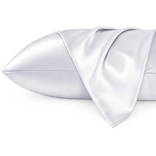 Satijnen kussensloop Zilvergrijs 60 x 70 cm hoofdkussen formaat - Satin pillow case / Zijdezachte kussensloop van satijn