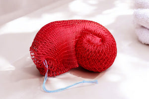 Afrikaanse spons / net sponge - traditionele SAPO spons / scrub spons - Rood