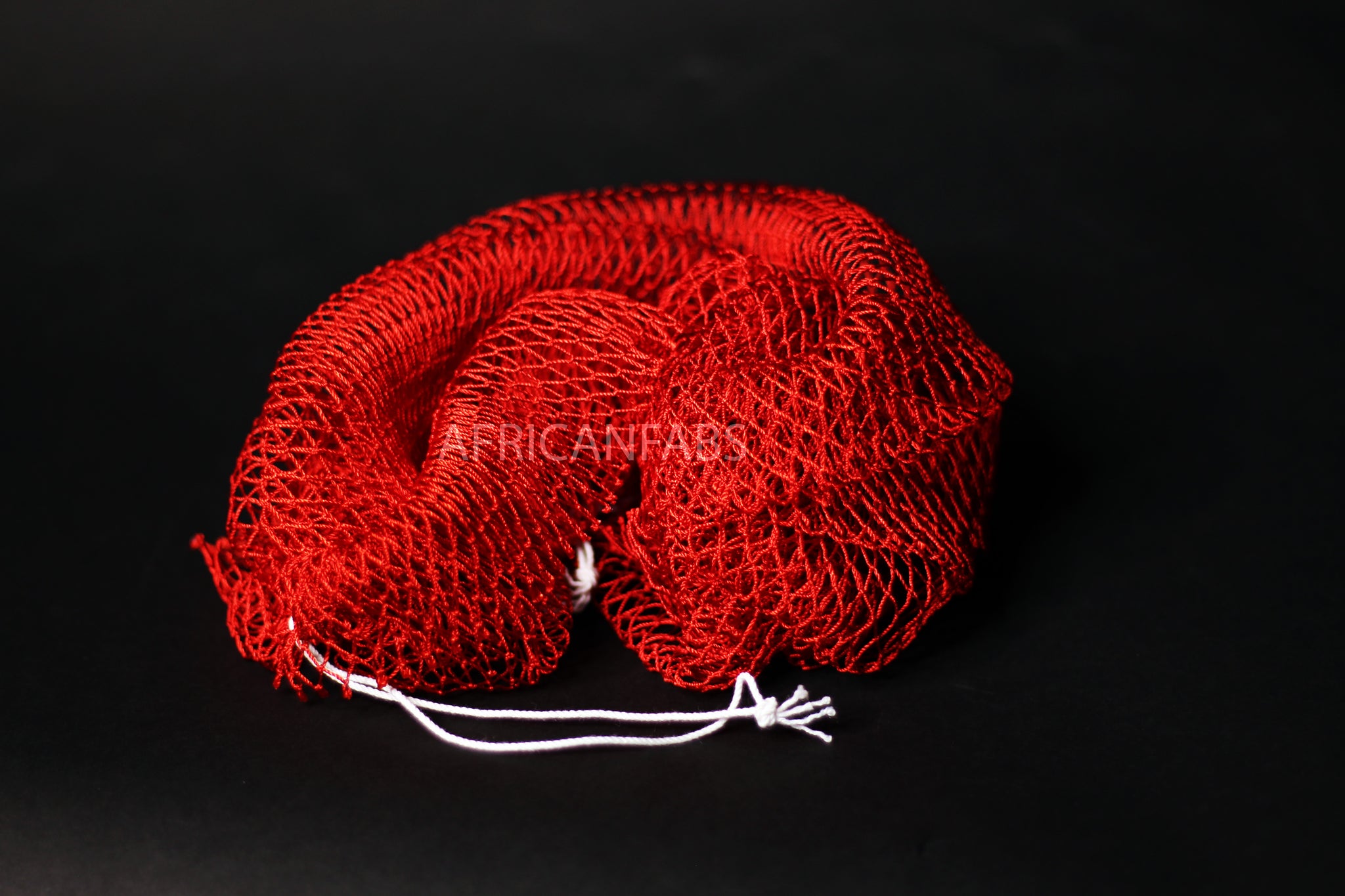 Afrikaanse spons / net sponge - traditionele SAPO spons / scrub spons - Compacte maat - Rood