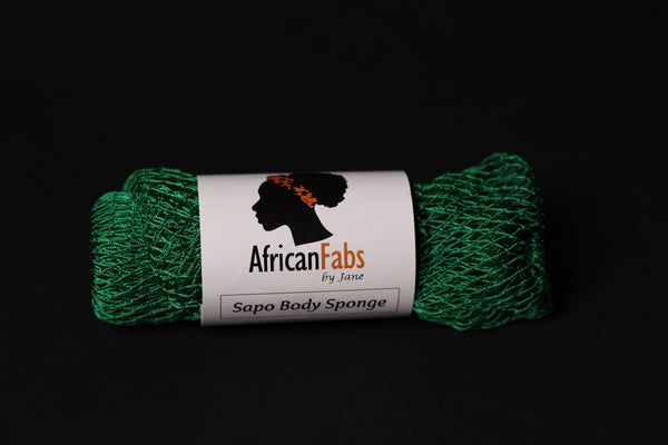 Afrikaanse spons / net sponge - traditionele SAPO spons / scrub spons - Compacte maat - Groen