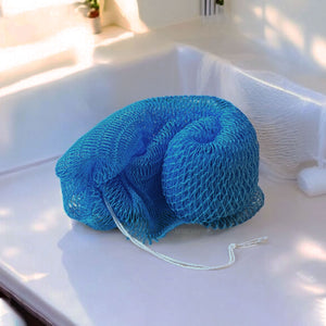 Afrikaanse spons / net sponge - traditionele SAPO spons / scrub spons - Licht blauw