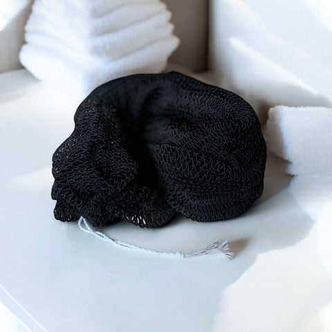 Afrikaanse spons / net sponge - traditionele SAPO spons / scrub spons - Zwart