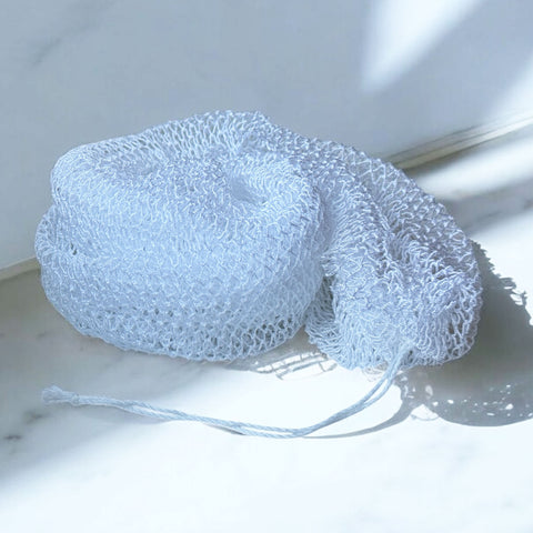 Afrikaanse spons / net sponge - traditionele SAPO spons / scrub spons - Wit