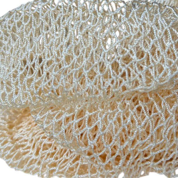 Afrikaanse spons / net sponge - traditionele SAPO spons / scrub spons - Ivory geel