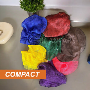 Afrikaanse spons / net sponge - traditionele SAPO spons / scrub spons - Compacte maat - Willekeurige kleur