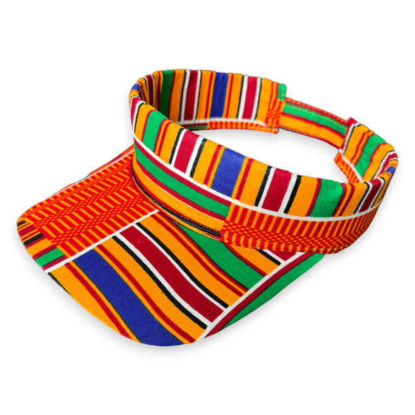 Zonneklep / Pet met Afrikaanse print - Oranje kente