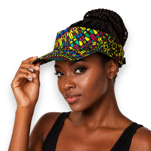 Zonneklep / Pet met Afrikaanse print - Multicolor Sunburst