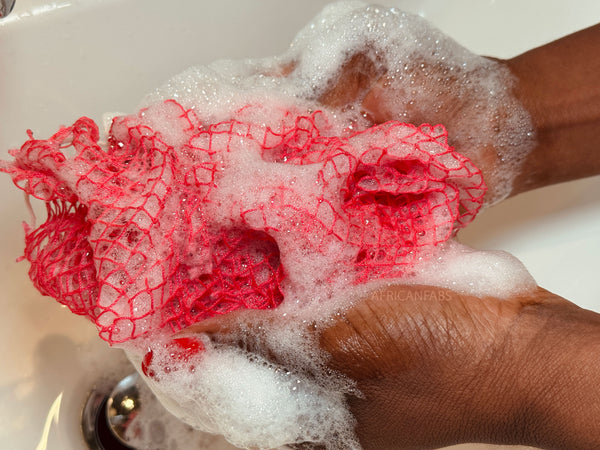Afrikaanse spons / net sponge - traditionele SAPO spons / scrub spons - Paars