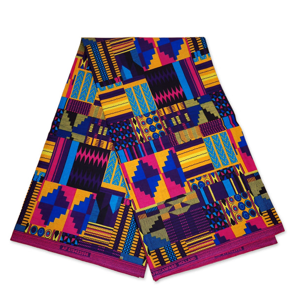 Afrikaanse print heuptasje / Fanny pack - Multicolor kente - Festival tasje met verstelbare band