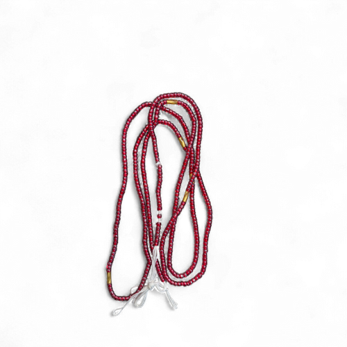  (Belangrijk: graag lezen) Waist Beads / Afrikaanse Heupketting - Rood (Traditioneel niet-elastisch koord)