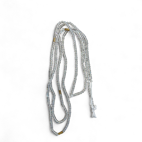  (Belangrijk: graag lezen) Waist Beads / Afrikaanse Heupketting - Wit (Traditioneel niet-elastisch koord)