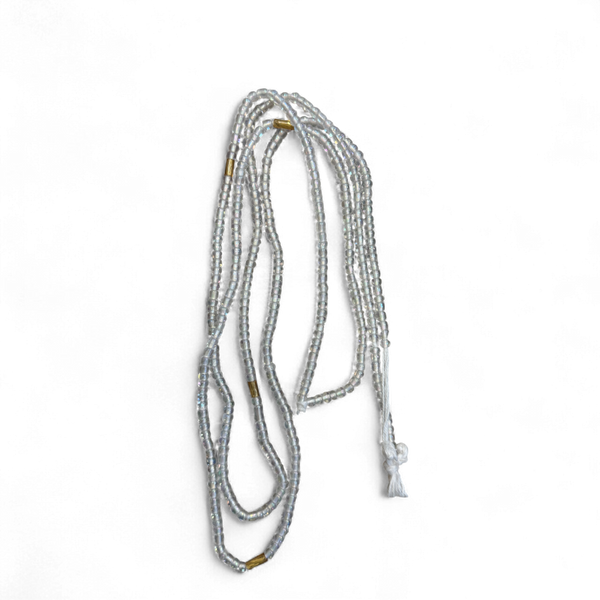  (Belangrijk: graag lezen) Waist Beads / Afrikaanse Heupketting - Wit (Traditioneel niet-elastisch koord)