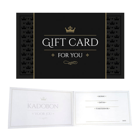 Fysieke Cadeaubon / Gift card / Cadeaukaart (Verstuurd per Post) - kies zelf het bedrag