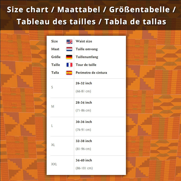 Afrikaanse print mini rok - Beige Oranje Botanical Flow