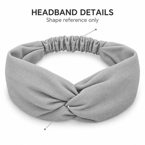 Haarband / Hoofdband in Afrikaanse print - Blauw Wit Wave Pattern