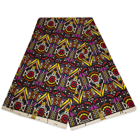 Afrikaanse print stof - Multicolor tribal - 100% katoen