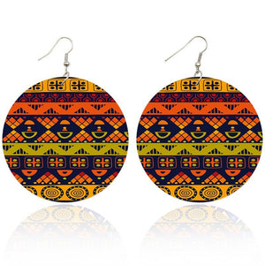 Oranje Ethnic art - Afrikaanse oorbellen