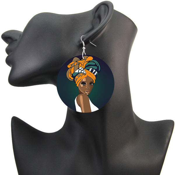 Headwrap girl - Afrikaanse oorbellen
