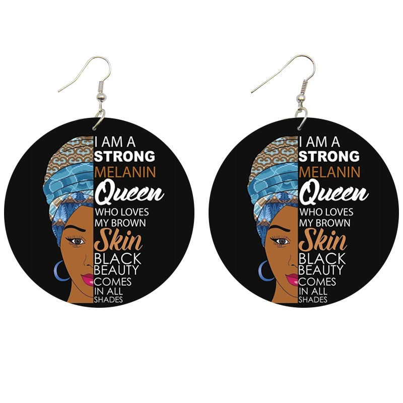 I am a strong melanin Queen - Afrikaanse oorbellen