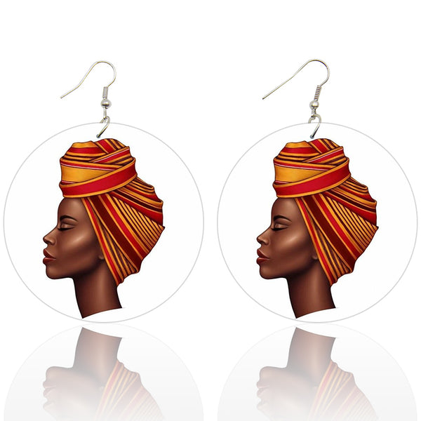 Headwrap Lady - Afrikaanse oorbellen