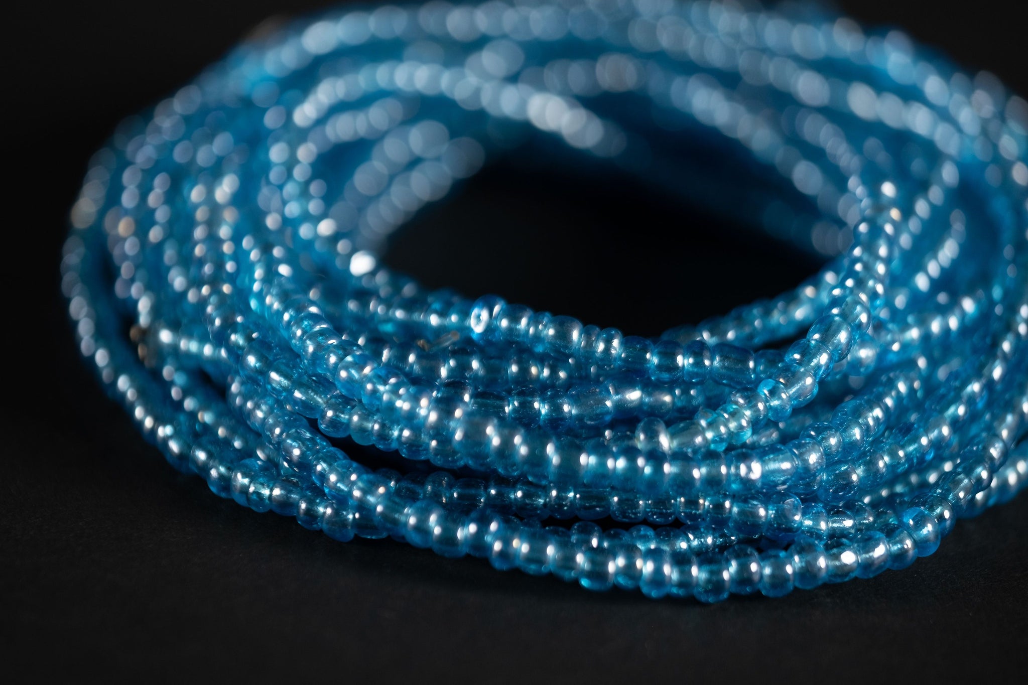 Waist Beads / Afrikaanse Heupketting - EDE - Blauw (elastisch)