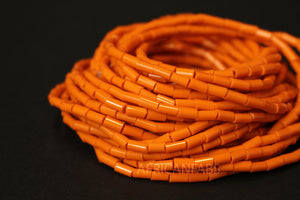 Waist Beads / Afrikaanse Heupketting - EDO - Oranje (elastisch)