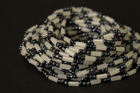 Waist Beads / Afrikaanse Heupketting - OTASOWIE - Grijs (elastisch)