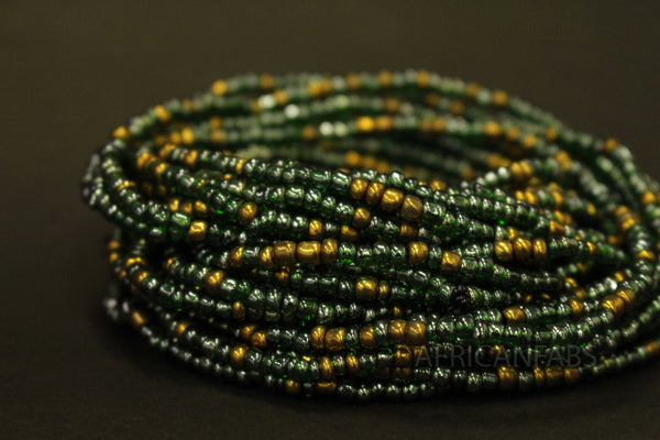 Waist Beads / Afrikaanse Heupketting - AKPATA - Groen (elastisch)