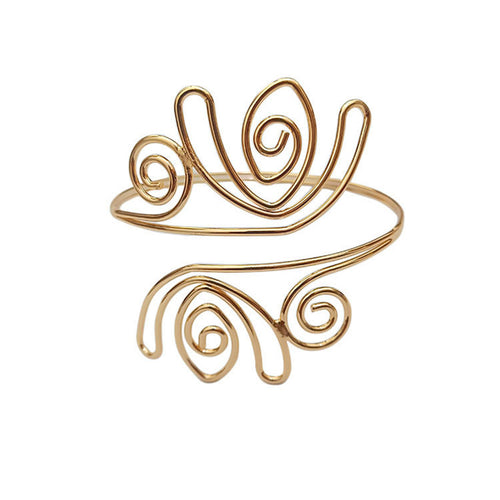 Afrikaanse stijl bovenarm Bangle armband sieraad - Goud