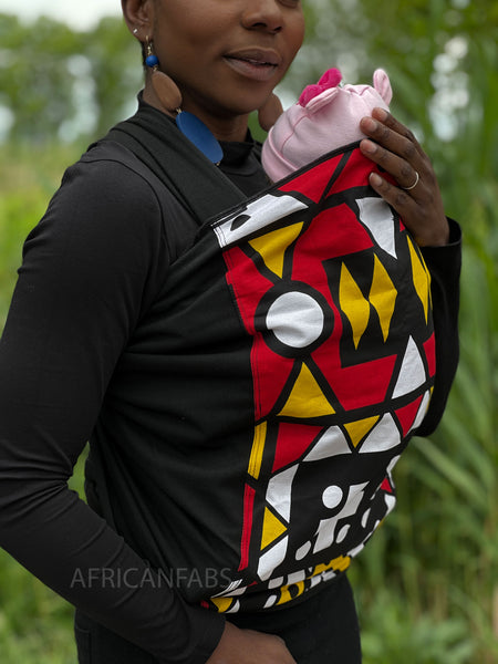 Afrikaanse Print Draagdoek / Draagzak / baby wrap / baby sling - Samakaka rood