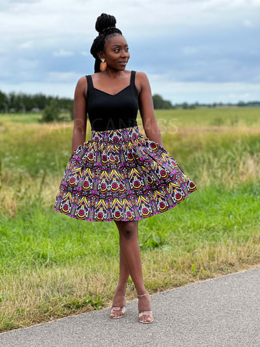 Afrikaanse print mini rok - Multicolor tribal