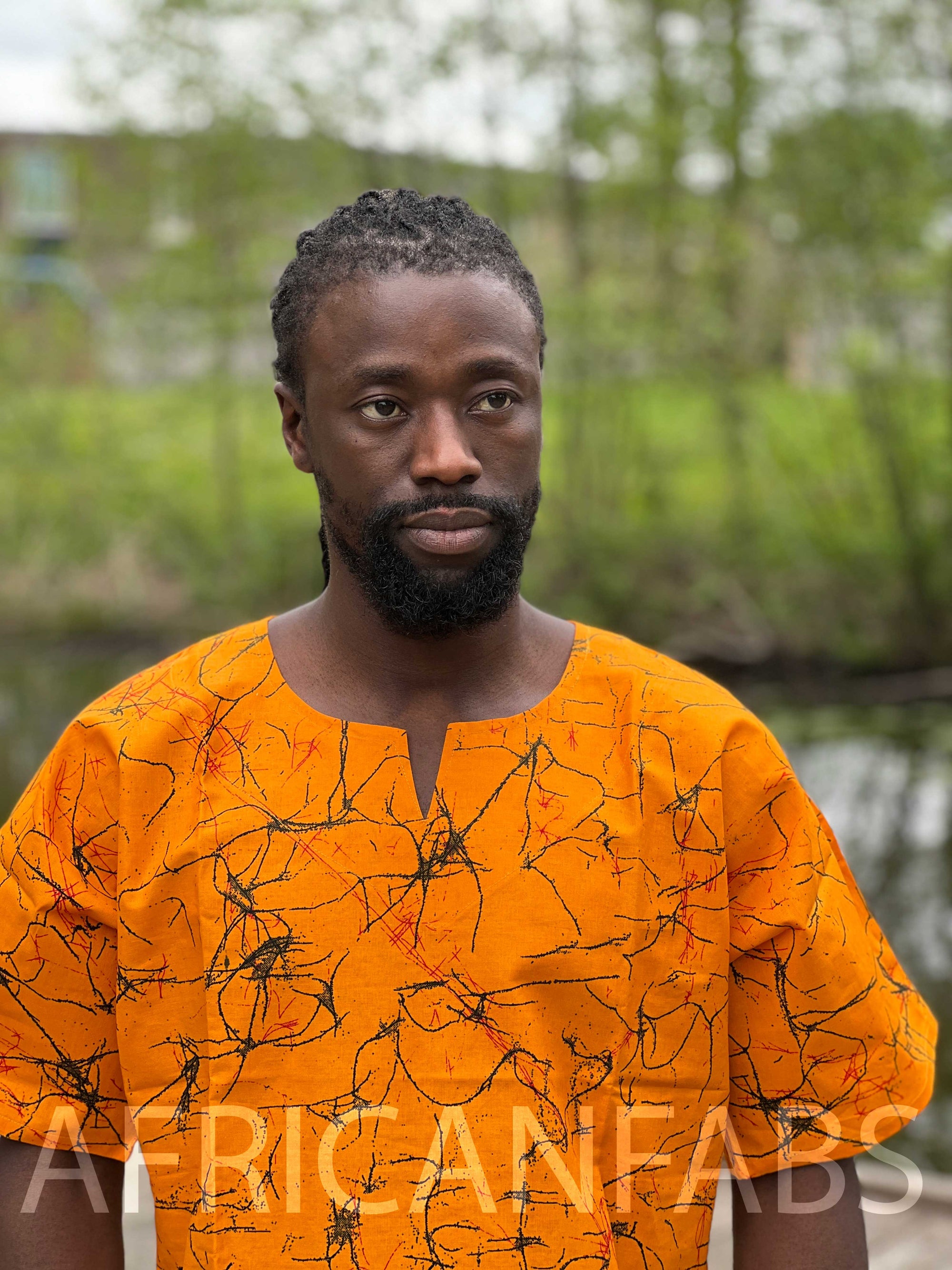 Okergeel Dashiki Shirt / Dashiki Jurk - Afrikaans shirt - Unisex