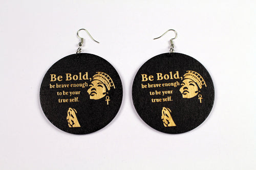 African black wooden earrings  | BE BOLD