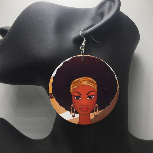 Africa inspired earrings | Afro girl
