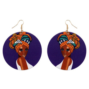 Africa inspired wooden earrings | African headband