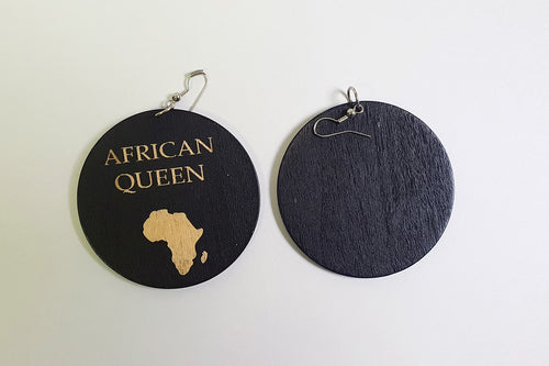African black wooden earrings  | AFRICAN QUEEN