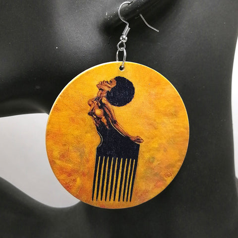 Africa inspired earrings | Afro Comb