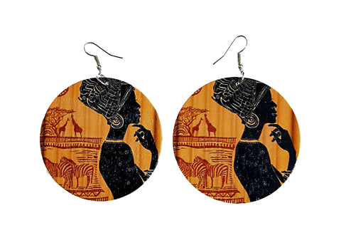 Africa inspired earrings | Ancient Africa Woman