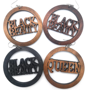 Wooden earrings | BLACK BEAUTY