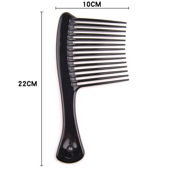 Rake Detangle Comb - Afro kam ABS grote brede tand kam voor haar styling tool - Zwart
