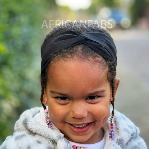 Haarband / Hoofdband voor Kinderen in Afrikaanse print - Kinderen - Zwart