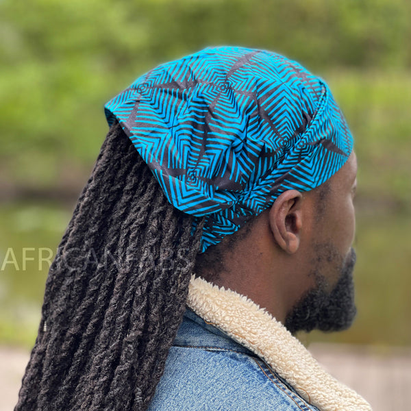 Haarband / Hoofdband in Afrikaanse print - Unisex Volwassenen - Blauw