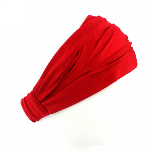 Rode Haarband / Hoofdband - Stretch Stof - Yoga / Sport / Casual  - Unisex Volwassenen