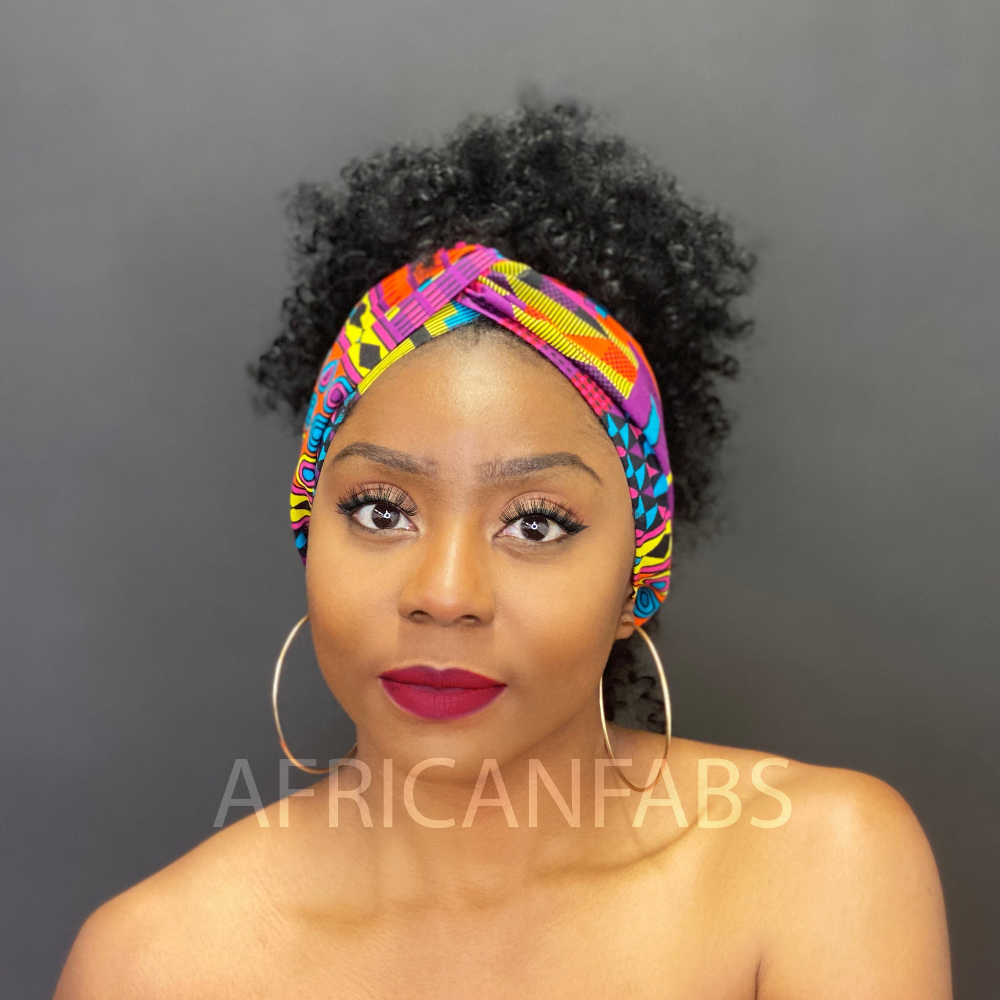 Haarband / Hoofdband in Afrikaanse print - Volwassenen - Multi color kente