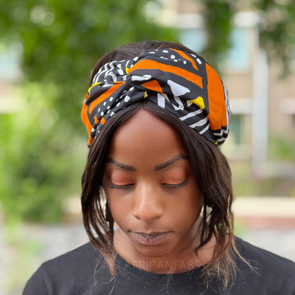 kloof oven weten Haarband / Hoofdband in Afrikaanse print (Grotere maat) - Oranje Bogol –  AfricanFabs.nl