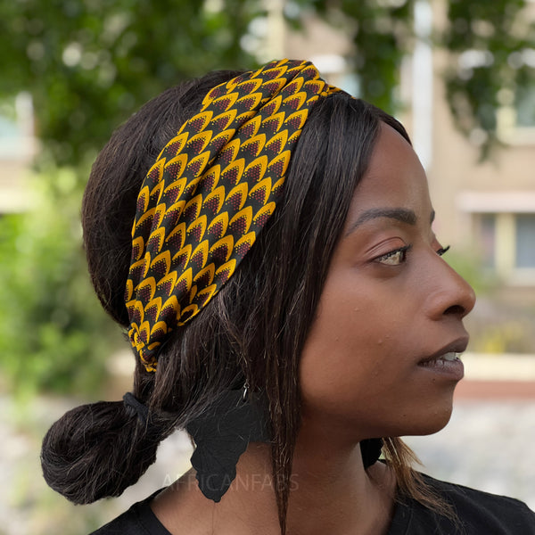Haarband / Hoofdband in Afrikaanse print - Bronze Vlisco