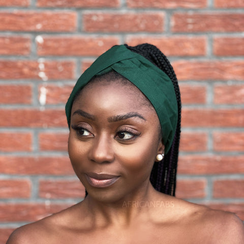 Haarband / Hoofdband in Afrikaanse print - Groen