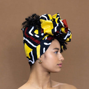 Afrikaanse Bogolan / Mud hoofddoek - headwrap